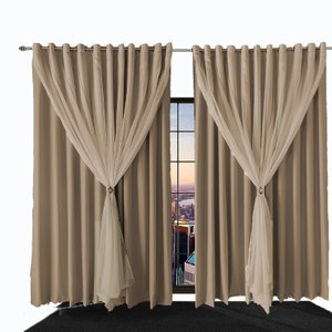 Cortina Blackout Bia Corta Luz 6,20 X 2,60 Quarto Bege