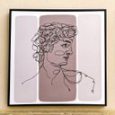Ver imagem 2 de Quadro Rei Davi para Sala 60x60 - Estilo Minimalista