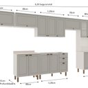 Ver imagem 3 de Cozinha Modulada Completa com Aérea de Serviço Integrada 100% Mdf com Tampo Impermeável