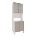 Ver imagem 4 de Cozinha Modulada Completa com Aérea de Serviço Integrada 100% Mdf com Tampo Impermeável