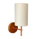 Ver imagem 4 de Kit 2 Arandelas Luminária de Parede Clássico Nayara Cobre Alumínio com Cúpula Bege