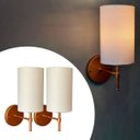 Ver imagem 1 de Kit 2 Arandelas Luminária de Parede Clássico Nayara Cobre Alumínio com Cúpula Bege