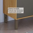 Ver mais imagens de Balcão de Cozinha 120 cm Trebbiano 3 Portas 2 Gavetas 100% MDF Amêndoa/Platina - Rio Doce