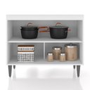 Ver imagem 5 de Balcão de Cozinha com Pia Inox 100cm Pérola Z34 Branco - Mpozenato