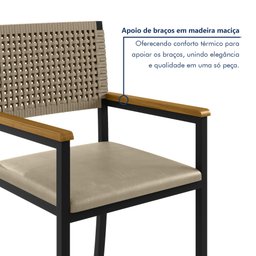 Conjunto Sala de Jantar Mesa 08 Cadeiras Madri Retangular 200x90 Tampo Mdf Itália - 12