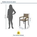 Ver imagem 4 de Conjunto Sala de Jantar Mesa 8 Cadeiras Tampo de MDF Itália Madri Bege/Preto