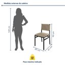Ver imagem 5 de Conjunto Sala de Jantar Mesa 8 Cadeiras Tampo de MDF Itália Madri Bege/Preto