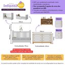 Ver imagem 3 de Berço 3 em 1 para Colchão 130x70cm com Rodízios e Cômoda Chantilly Multimóveis Mp4290 - Branco/