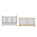 Ver imagem 6 de Berço 3 em 1 para Colchão 130x70cm com Rodízios e Cômoda Chantilly Multimóveis Mp4290 - Branco/