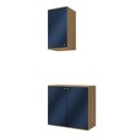 Ver imagem 4 de Conjunto para Banheiro com Aéreo Kappesberg Celeste 2 Peças Nogueria/azul 80cm