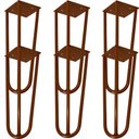 Ver imagem 1 de Kit 06 Pés de Ferro Aço Hairpin Legs 25 Cm Bronze A01 Sofá Móveis Mesa - Inoviza