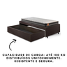 Base Box Cama Solteiro Sapateira Courino Linho Marrom e Colchão Bogota Inducol 88x188 - 3