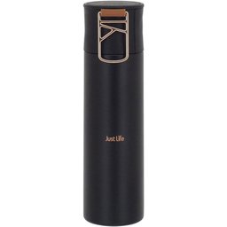 Just Life Garrafa Térmica 24x6x6cm 500ml Inox Preto Parede Dupla - 1