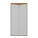 Ver imagem 7 de Conjunto 3 Peças com Mesa para Escritório Diretor, Balcão 4 Portas e Armário Multiuso 2 Freijó Branco Artany