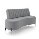 Ver imagem 5 de Sofá Living Decorativo 2 Lugares 1,60m Katara Pés de Ferro Veludo Cinza G33 - Gran Belo