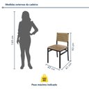 Ver imagem 4 de Conjunto Sala de Jantar 6 Cadeiras Madeira Maciça Ripada Itália Bege Preto/Bege