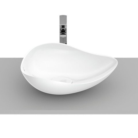 Kit 2 Cubas de Apoio Oval 54x37,5cm Ruy Ohtake Roca Branco