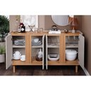 Ver imagem 5 de Aparador Sala Eva c/4 Portas 153cm Nature/White Cimol