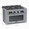 Fogao de Embutir 5 Bocas Venax Temis Inox Gas Glp 127 V - 2