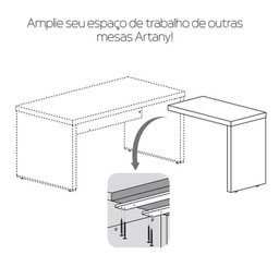 Mesa para Escritório em L em Tamburato 135,6cm - 11