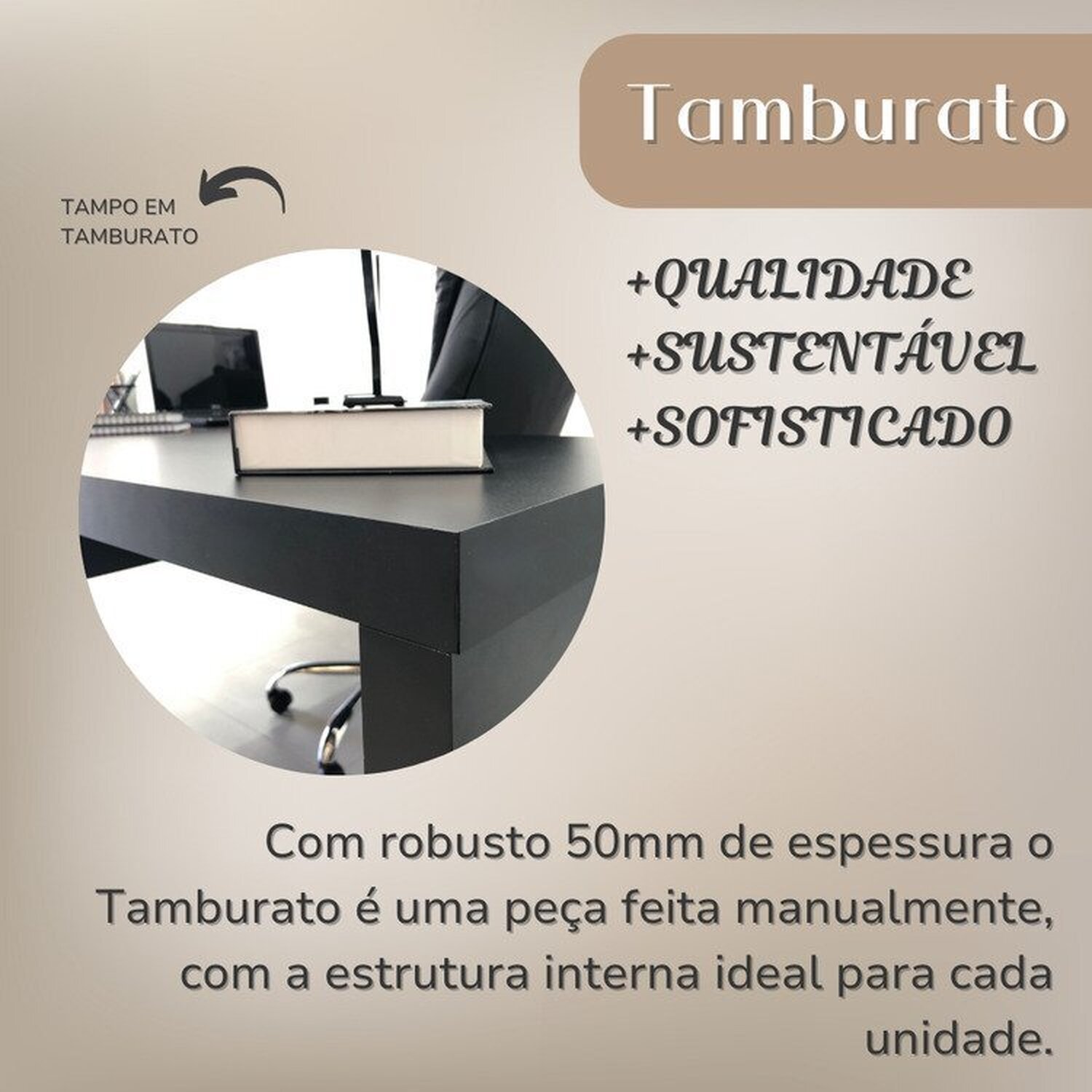 Mesa para Escritório em L em Tamburato 135,6cm - 12