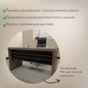 Ver imagem 7 de Escrivaninha Mesa Escritório em L Executiva 136,5cm Tamburato Marrom/Charuto/Preto Artany