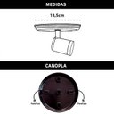 Ver imagem 5 de Luminária de Sobrepor 1 Lâmpada Direcionável Cor:preto