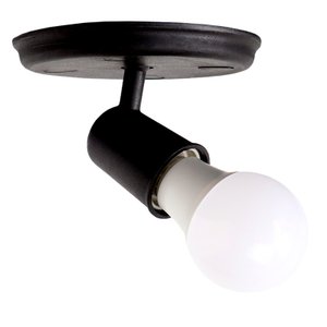 Luminária de Sobrepor 1 Lâmpada Direcionável Cor:preto