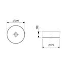 Ver imagem 3 de Kit 2 Cubas de Apoio Red sem Mesa 390 Slim Celite Branco