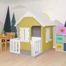 Casinha de Brinquedo com Cercado Floreiros Mdf Amarelo/branco L12 - Gran Belo - 2