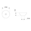 Ver imagem 2 de Kit 2 Cubas de Apoio Redonda sem Mesa 350 Design D1 Celite