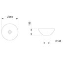 Ver imagem 2 de Kit 2 Cubas de Apoio Redonda sem Mesa 350 Platinum P1 Incepa Bege