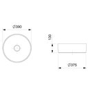 Ver imagem 2 de Kit 2 Cubas de Apoio Redonda sem Mesa 390 Platinium P2 Incepa Cinza/Stone