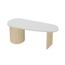 Ver imagem 7 de Mesa para Escritório Ovale 4 Gavetas Branco/carvalho - Artany Móveis