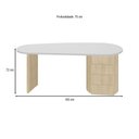Ver imagem 5 de Mesa para Escritório Ovale 4 Gavetas Branco/carvalho - Artany Móveis
