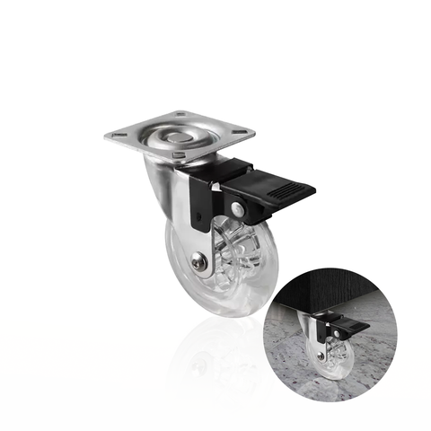 Rodizio ou Rodinha para Móveis Ø75 Mm com Freio