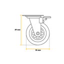 Ver imagem 4 de Rodizio ou Rodinha para Móveis Ø75 Mm com Freio
