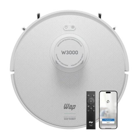 Robô Aspirador de Pó Wap Robot W3000 Varre e Passa Pano