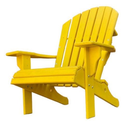 Cadeira Adirondack Jardim Externa Pavão Amarelo Ipê Amarelo Ipê