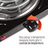 Fogareiro Fogão Elétrico Cooktop Portátil 5 Temperaturas 1 Boca 1.000w 127v - 3
