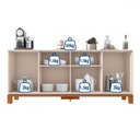 Ver imagem 3 de Balcão Buffet Mondriant 4 Portas Ripado 3d Off White/freijó - Caemmun