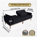 Ver imagem 2 de Sofá Cama Rivieira 2.70m - Preto