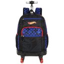 Ver imagem 1 de Mochila Escolar de Rodinhas 360 Hot Wheels Preto Luxcel