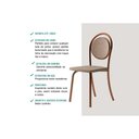Ver mais imagens de Conjunto: Mesa de Cozinha 1588 C/ Tampo Madeirado 100cm e 4 Cadeiras 1738 Freijo/rose - Cobre/linho