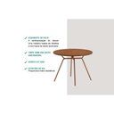 Ver imagem 5 de Conjunto: Mesa de Cozinha 1588 C/ Tampo Madeirado 100cm e 4 Cadeiras 1738 Freijo/rose - Cobre/linho