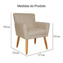 Ver imagem 6 de Poltrona Decorativa para Sala Recepção Cecília Suede Cappuccino - Lm Decor