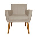 Ver imagem 2 de Poltrona Decorativa para Sala Recepção Cecília Suede Cappuccino - Lm Decor
