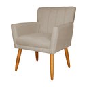 Ver imagem 4 de Poltrona Decorativa para Sala Recepção Cecília Suede Cappuccino - Lm Decor