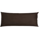 Ver imagem 1 de Travesseiro De Corpo Body Pillow Veludo 40x130cm Marrom - Capa com enchimento