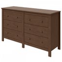 Ver imagem 2 de Cômoda Maggiore 6 Gavetas Imbuia Clean - Móveis Lopas